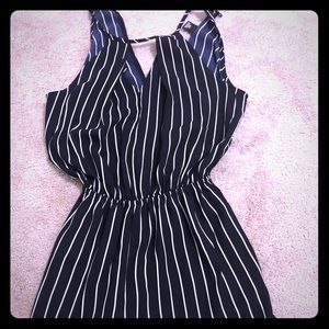 Keyhole Striped Romper